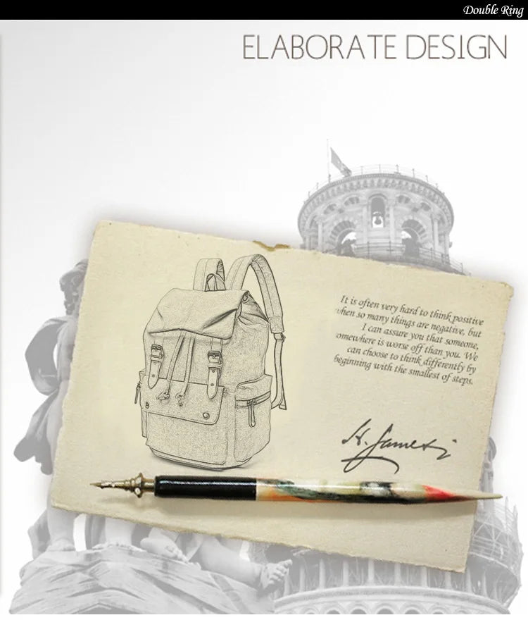 Vintage Canvas Laptop Backpack for School & Travel | Anti-Theft Design