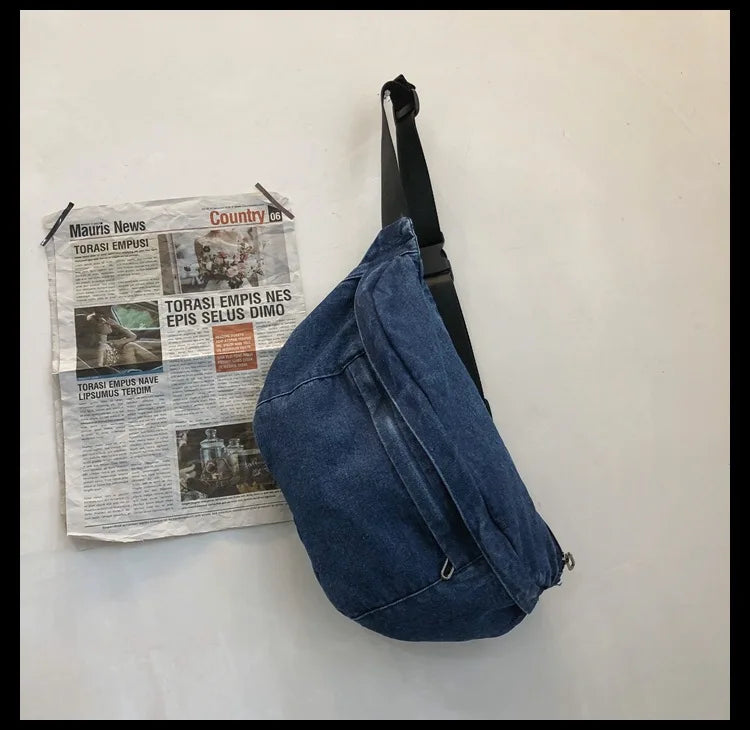 High Quality Denim Waist Bag | Stylish Crossbody Fanny Pack