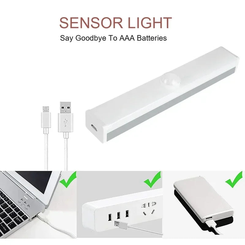 Luz LED Inalámbrica con Sensor de Movimiento | Luz Nocturna Recargable para el Hogar