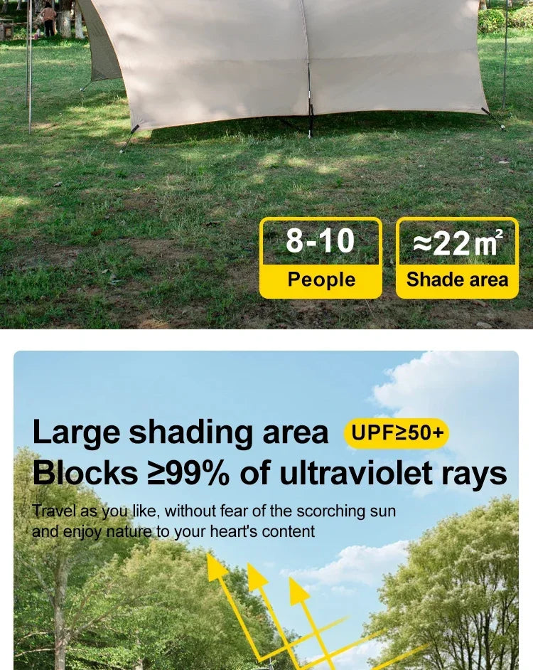 Portable Waterproof Car Awning Tent | UV Sun Shelter for Camping