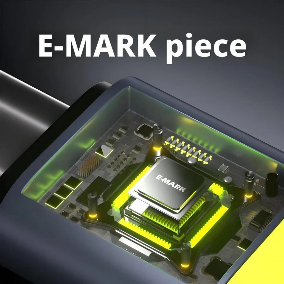 100W USB Type C Cable | Fast Charging Data Cord with LED Display