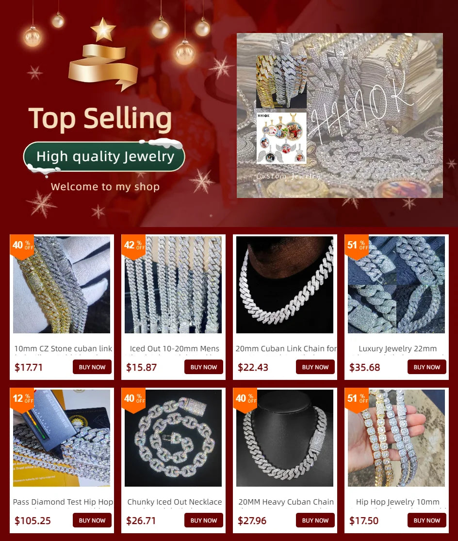 Luxury 24mm Diamond Chain Necklace | Iced Out Hip Hop Style