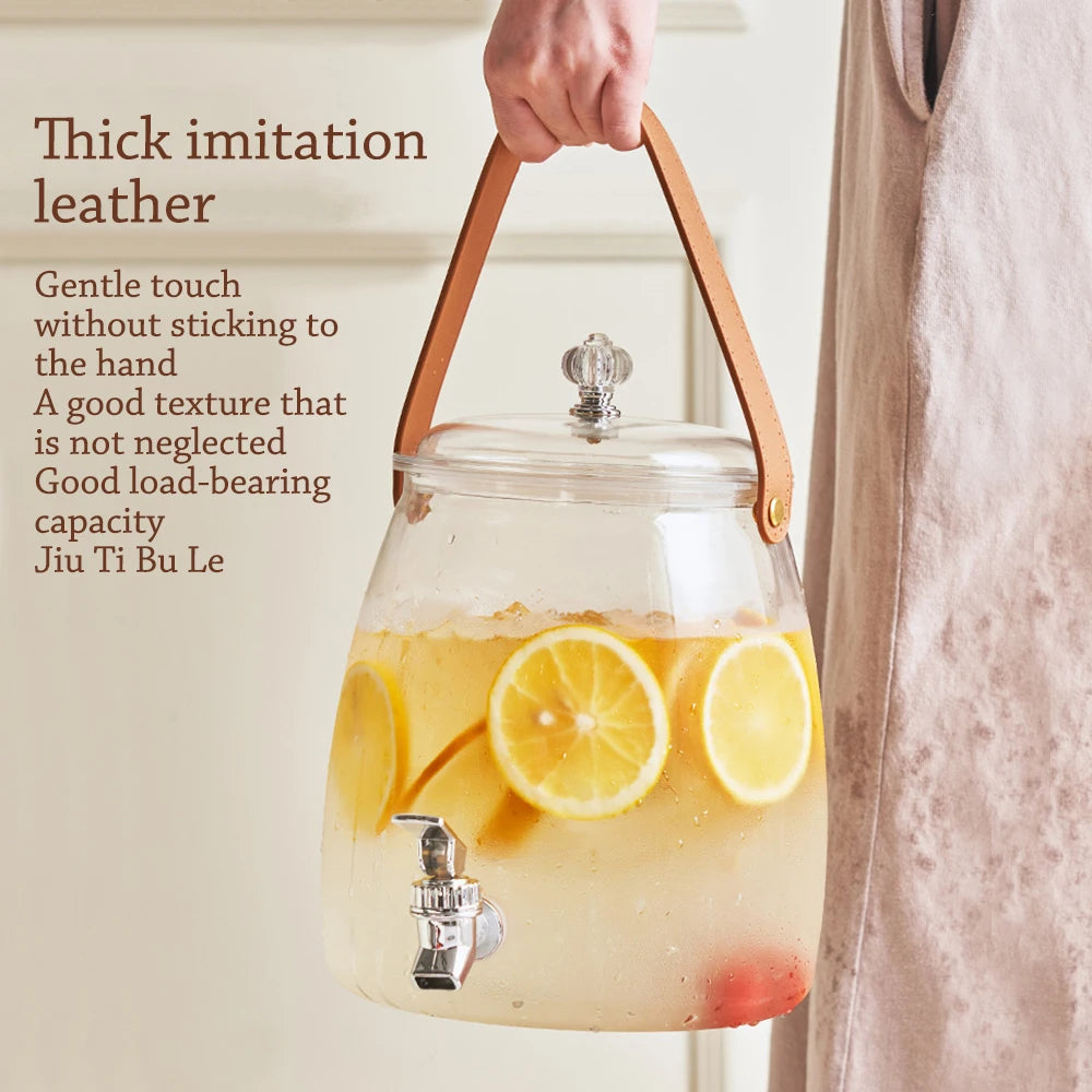 Large Capacity Summer Cold Water Kettle with Tap | Versatile Beverage Dispenser