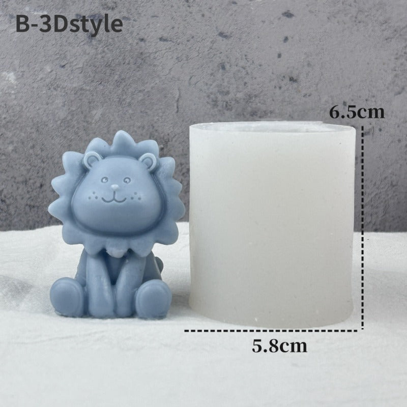 Cute Lion Silicone Candle Mold for DIY Soap & Aromatherapy Kits