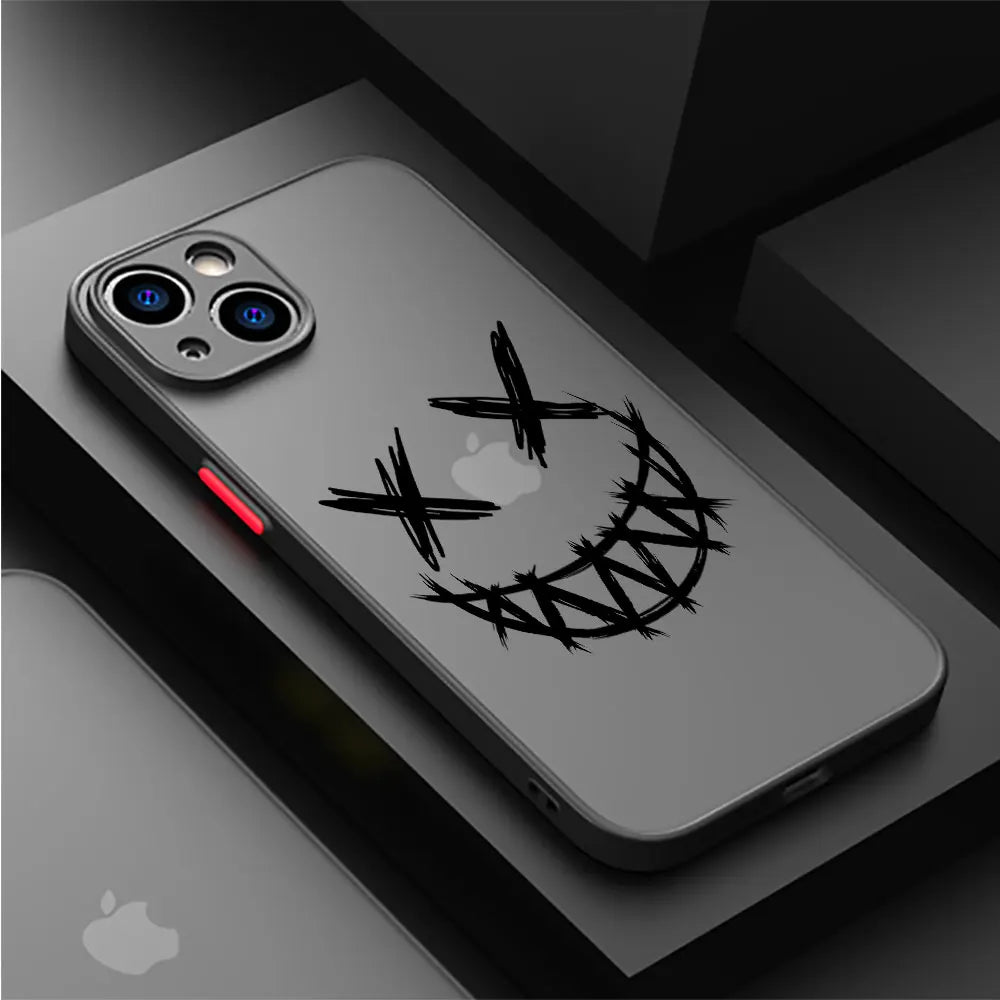 Clear Matte Smiling Devil Phone Case | Shockproof Luxury Cover