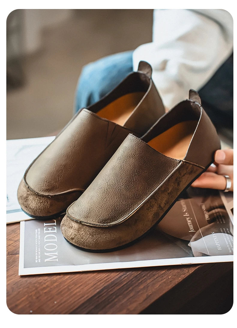 Men's Casual Walking Loafers | Soft Leather Comfort Shoes