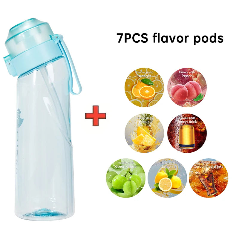 Portable Fruit-Scented Water Bottle with Flavor Pods for Sports