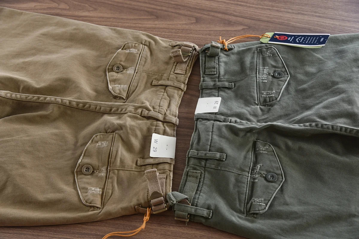 Slim-Fitting Men's Casual Cargo Pants | Pure Cotton Comfort