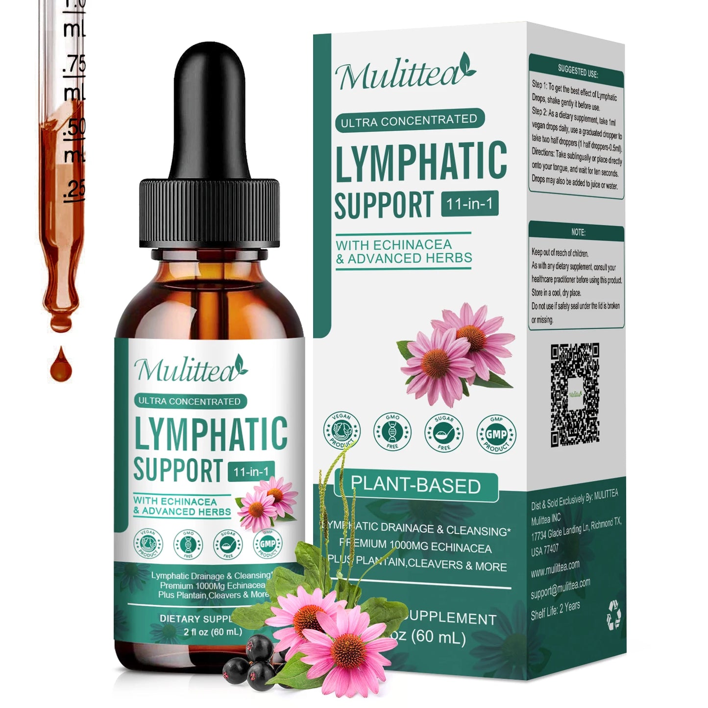 Natural 60ml Lymphatic Support Drops | Enhance Immunity & Circulation