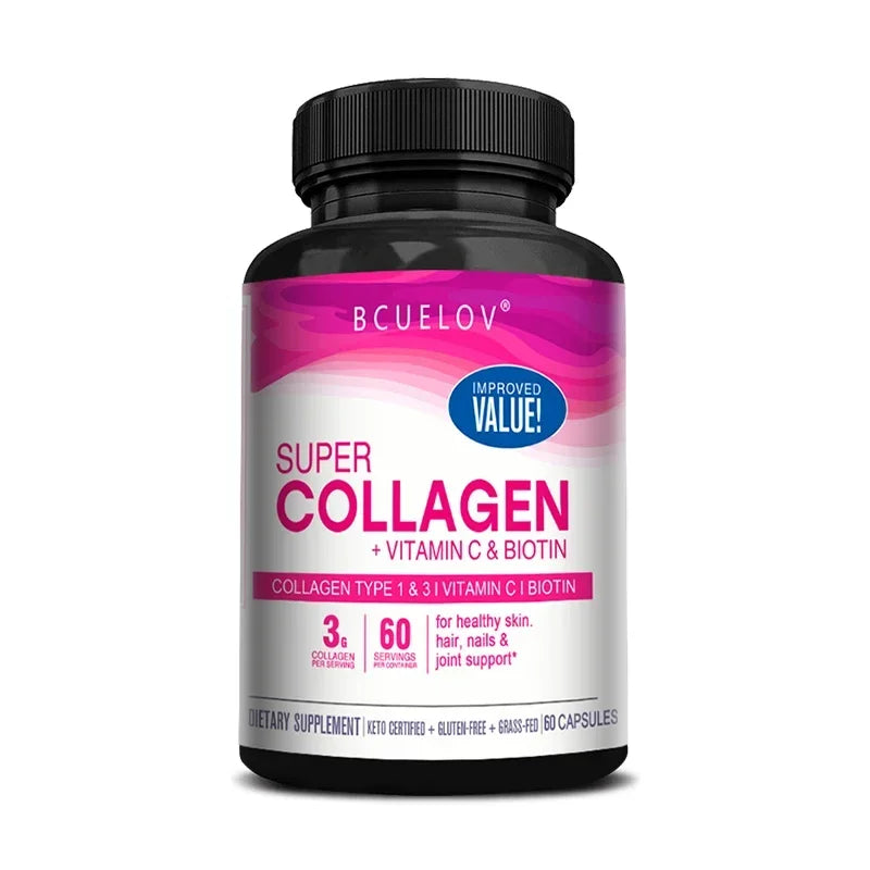 Collagen Capsules with Vitamin C & Biotin | Hair, Skin & Joint Support