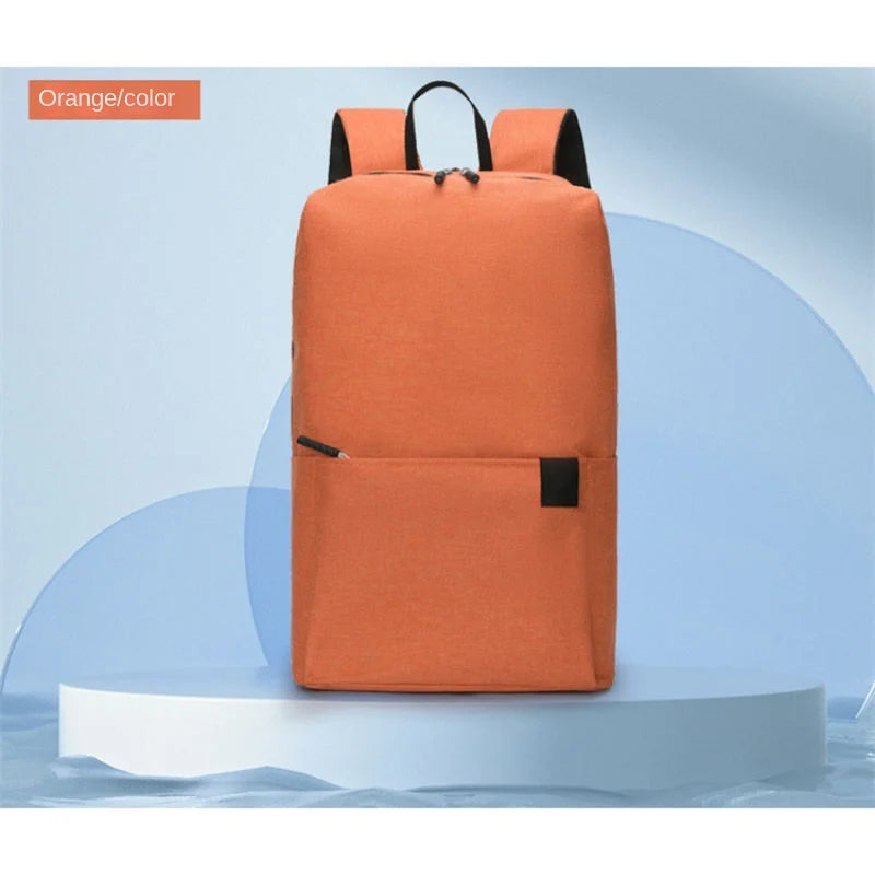 Solid color backpack colorful outdoor student bag small backpack travel bag training class school bag