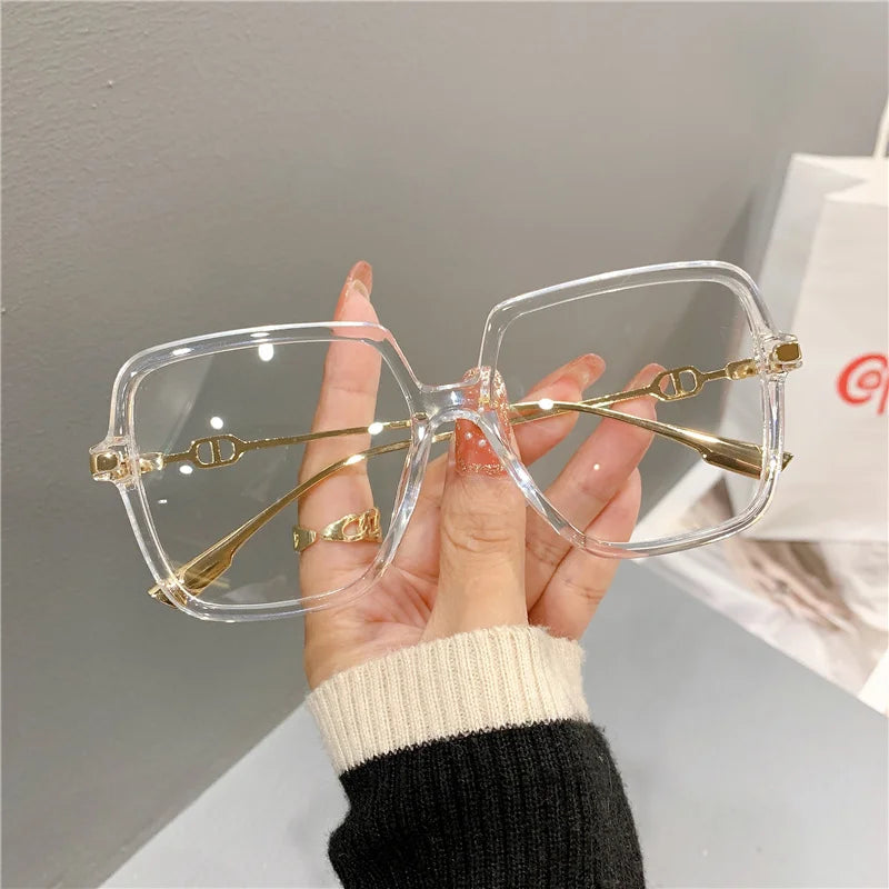 Women's Oversized Square Retro Eyewear | Anti-Blue Light Glasses 2026
