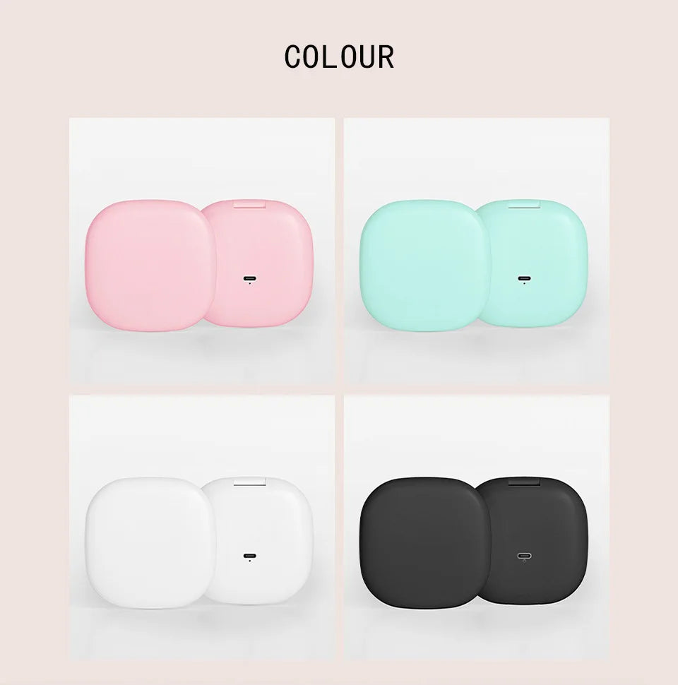 Portable Compact LED Makeup Mirror with 5x/10x Magnification