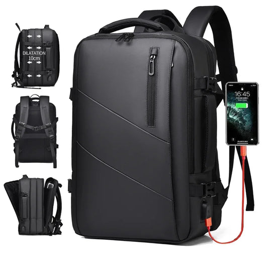 Mochila versátil con carga USB | Elegante para viajes y ocio
