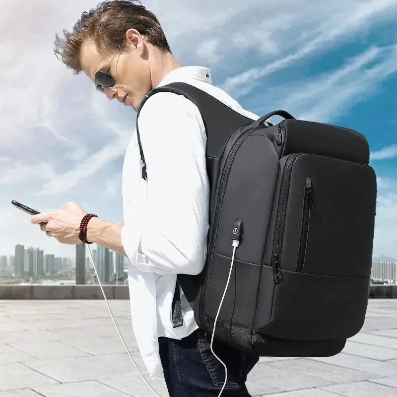 Large Capacity Waterproof Laptop Backpack with USB Charging