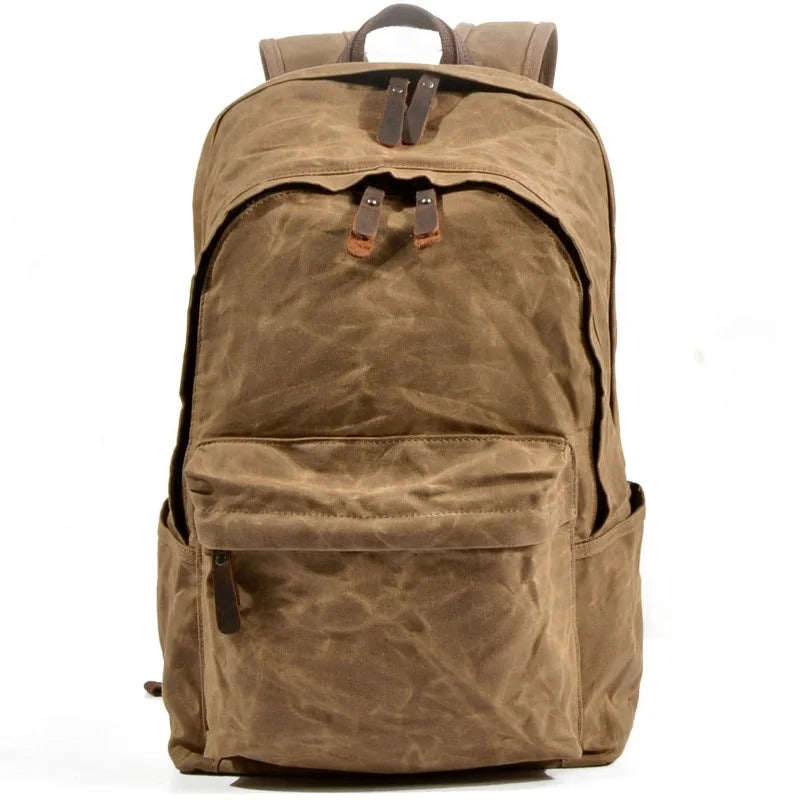 Waterproof Oil Wax Canvas Daypack | Versatile Unisex Rucksack