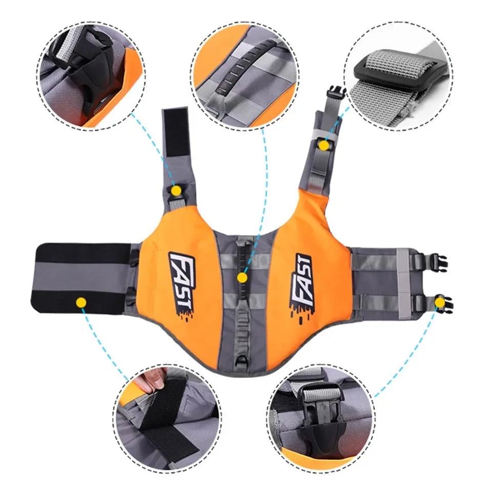 Best Pet Swimming Life Jacket | Adjustable Reflective Dog Vest