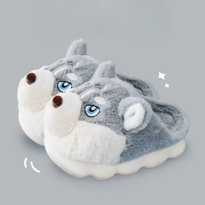 Men's Plush Cotton Slippers | Cozy Anti-Slip Indoor Shoes