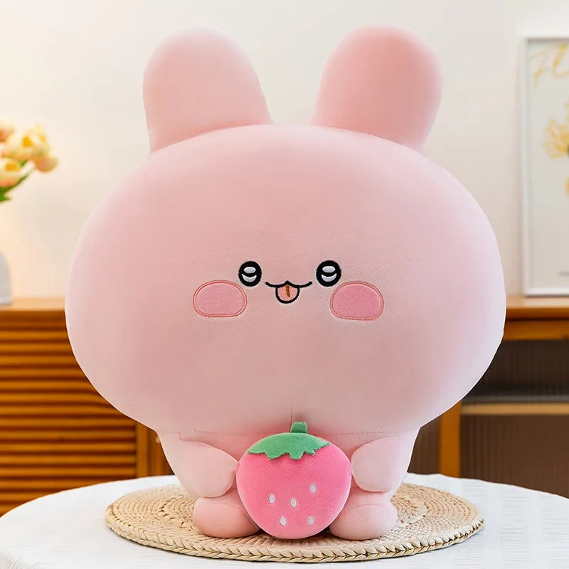 Large Pink Rabbit Plush Toy | Funny Expression Kids Stuffed Animal