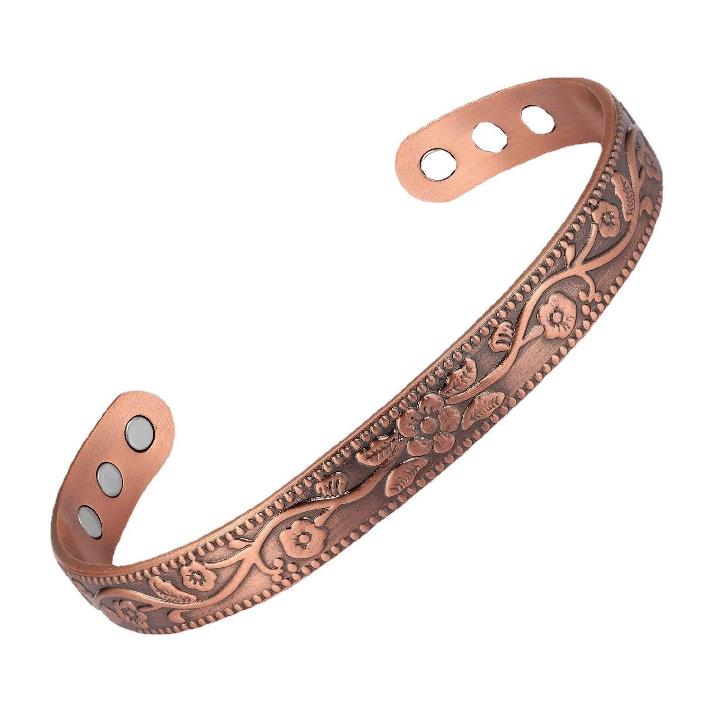 Adjustable Magnetic Flower Bracelet Set for Men and Women