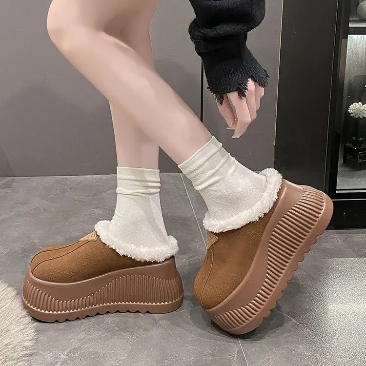 Women's Platform Fur Slippers | Cozy Stylish Winter Mules