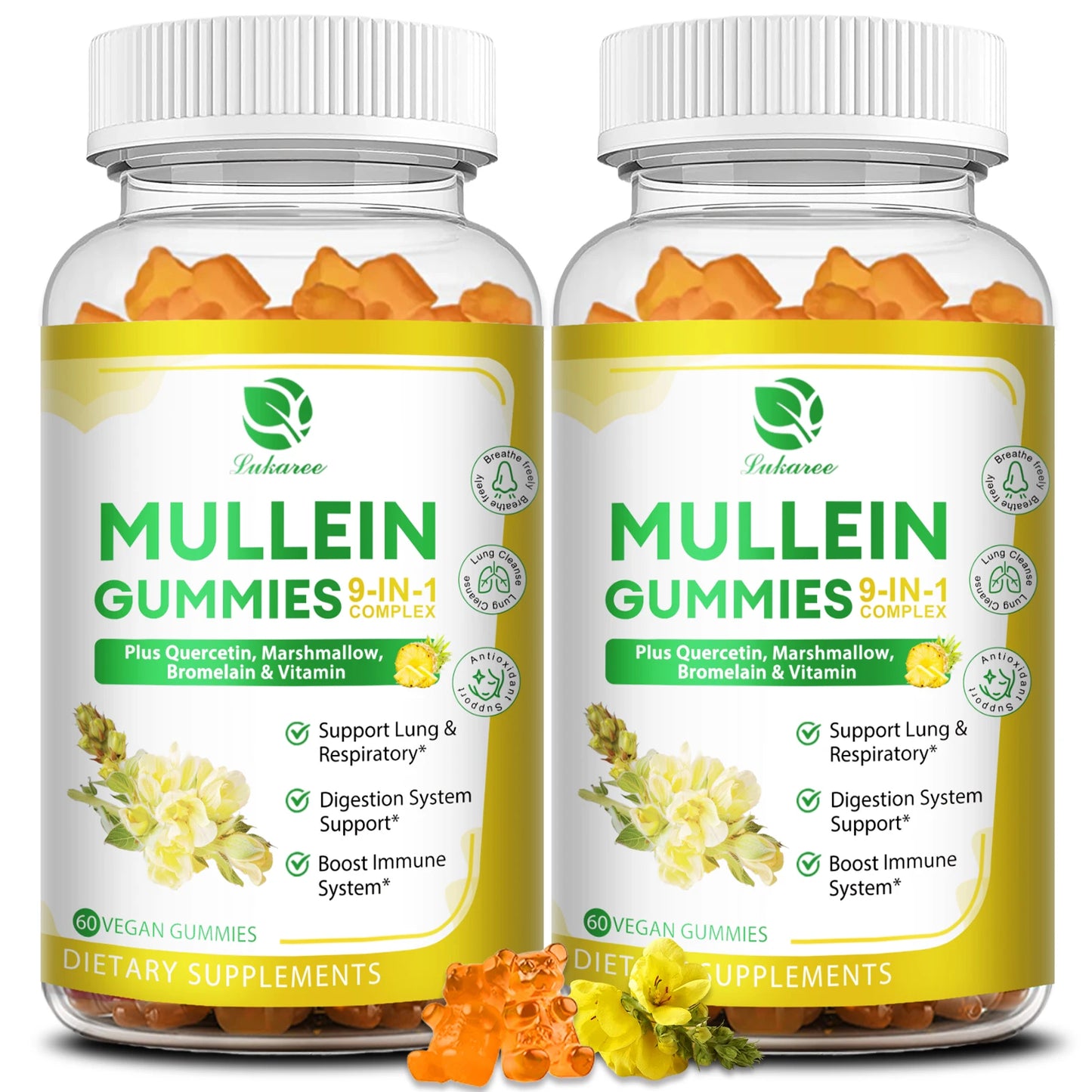 Mullein Gummies for Lung Health | Immune Support & Antioxidant Boost