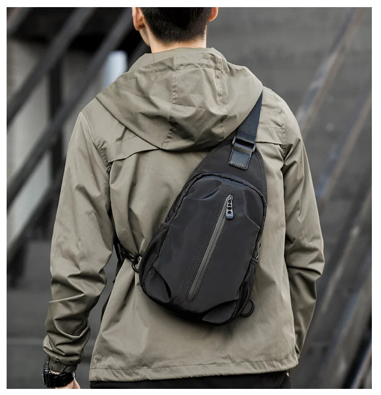Waterproof Nylon Sling Bag | Anti-Theft Travel Chest Backpack