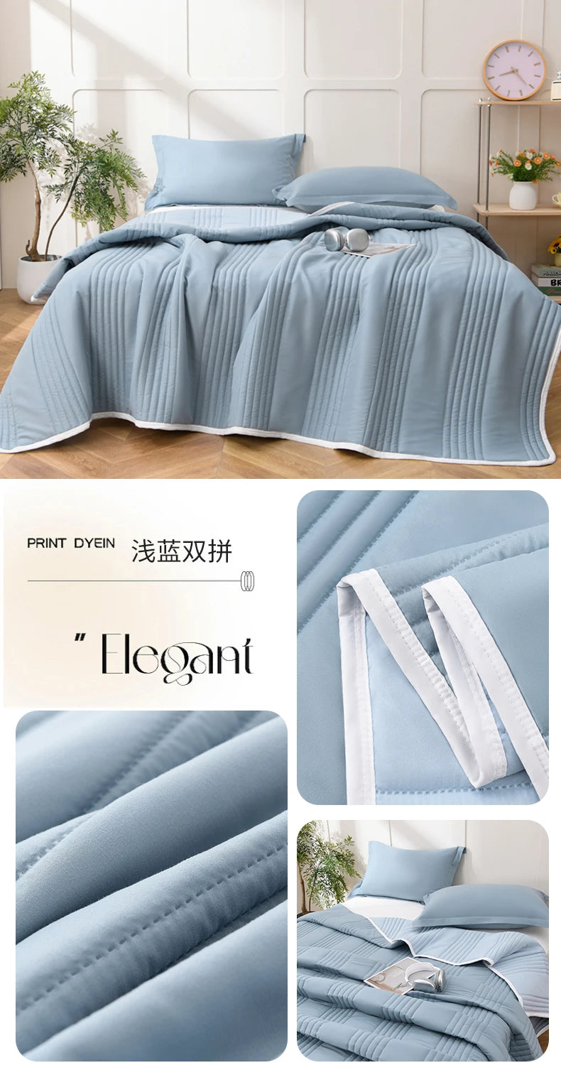 Lightweight Quilted Summer Blanket | Soft and Breathable Comforter