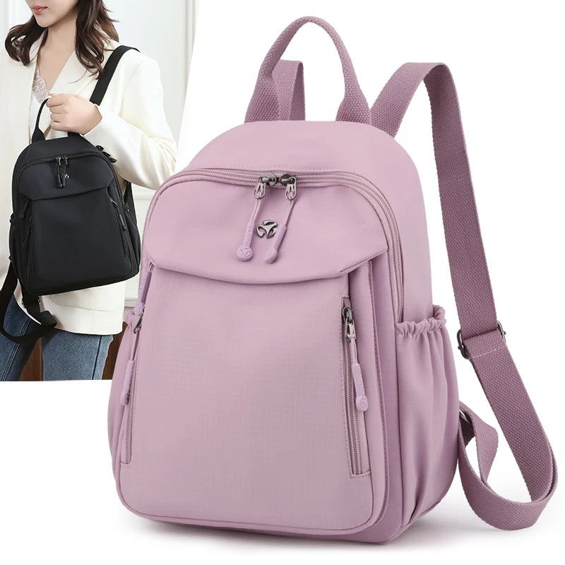 Durable Waterproof Nylon Backpack for Women | Travel & School