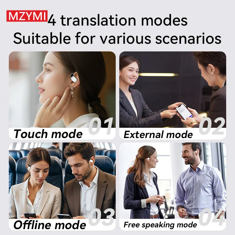 AI Translation Wireless Earphones | Bluetooth Sport Headset
