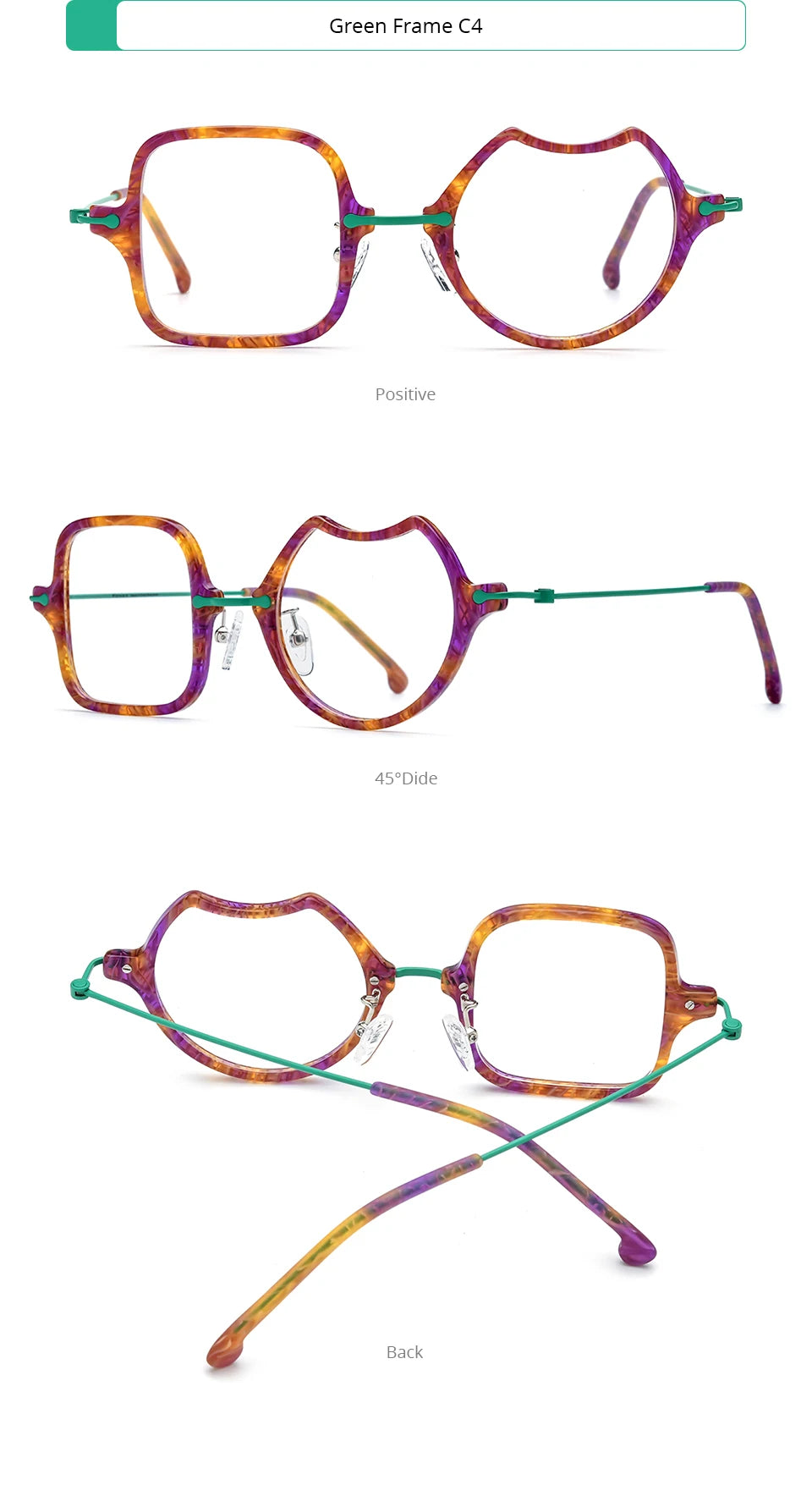 Monturas de gafas unisex cuadradas retro de titanio | Elegantes y duraderas