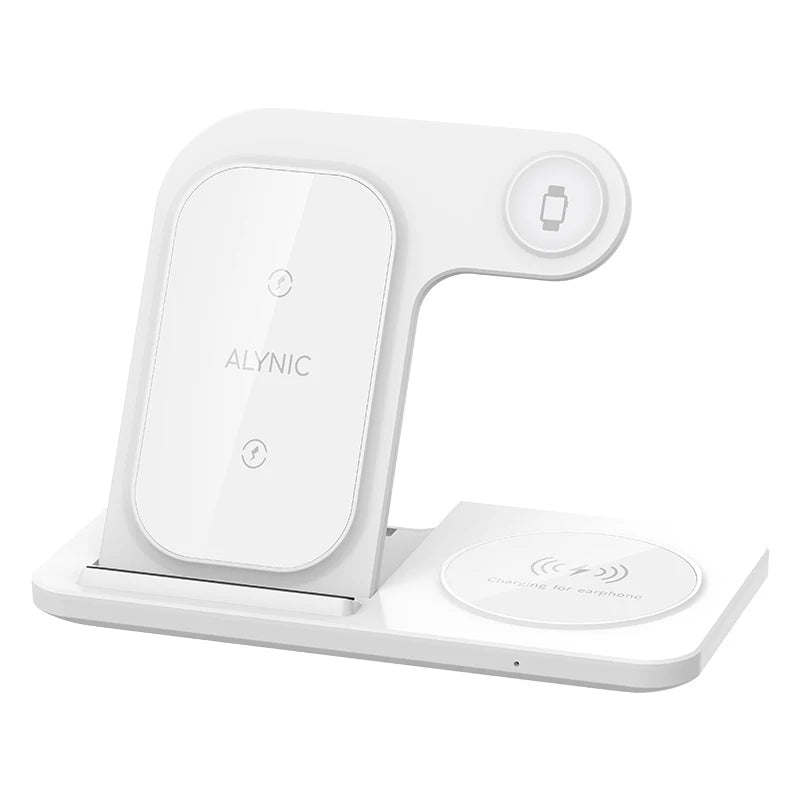 30W Foldable 3-in-1 Wireless Charging Station | Fast Qi Charger