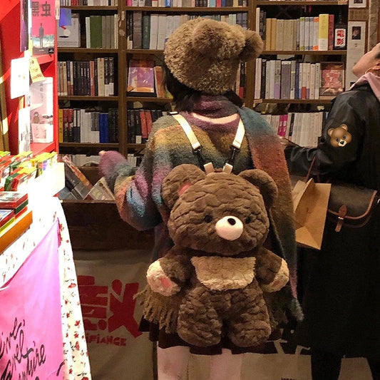 Adorable Mochila de Peluche en Forma de Oso para Mujeres | Bonita y Funcional