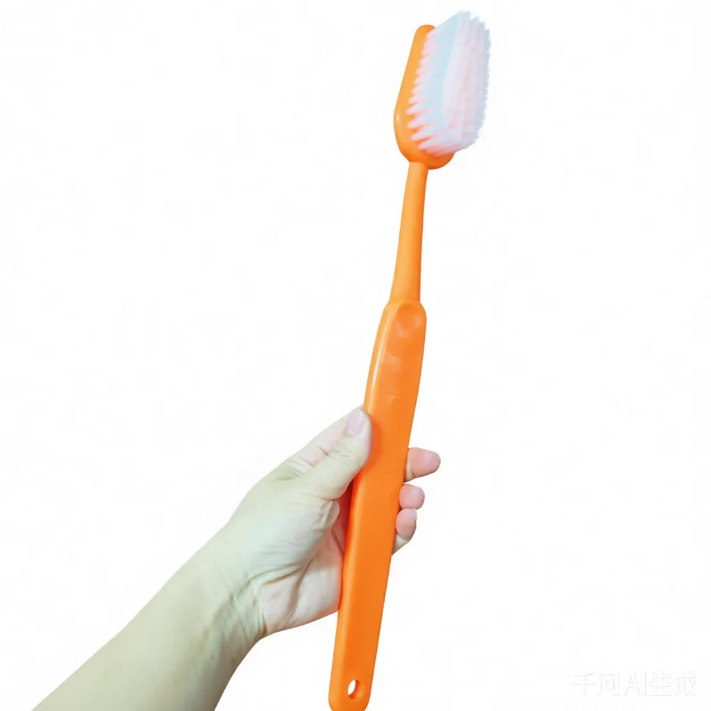 Large Long-Handle Shower & Bath Brush | Soft Bristle Cleaning Tool