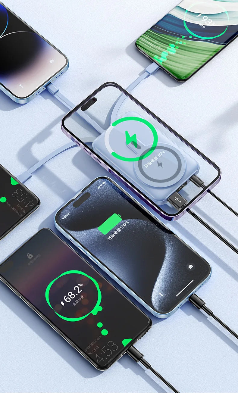 20000mAh Magnetic Wireless Power Bank | Fast Charging & Portable
