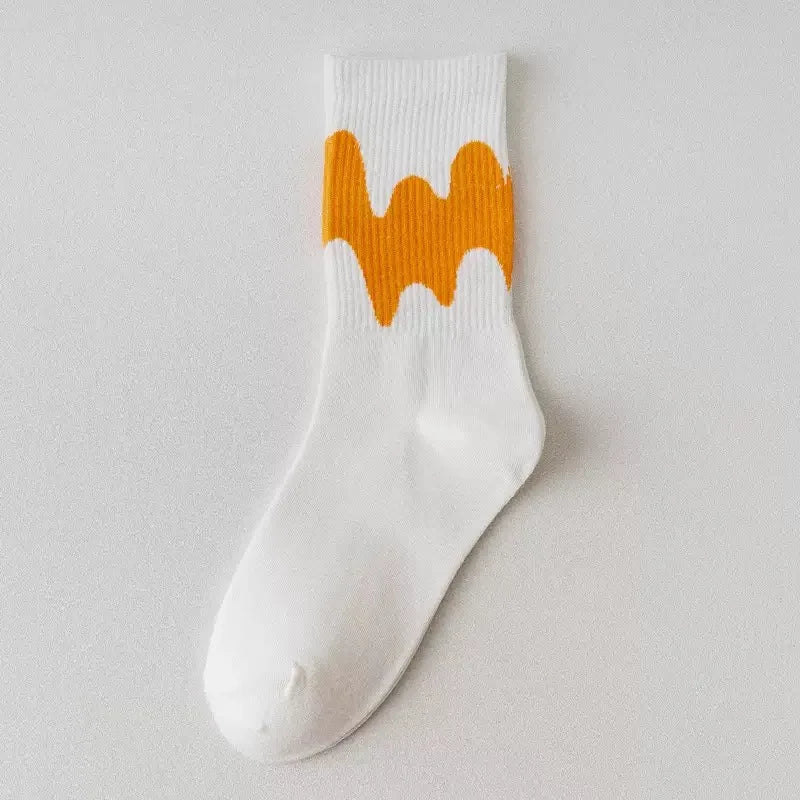 Unisex Checkerboard Socks | Trendy Geometric Cotton Streetwear