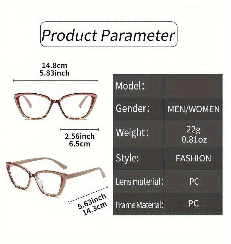 Cat Eye Clear Lens Glasses | Retro Fashion Spectacles