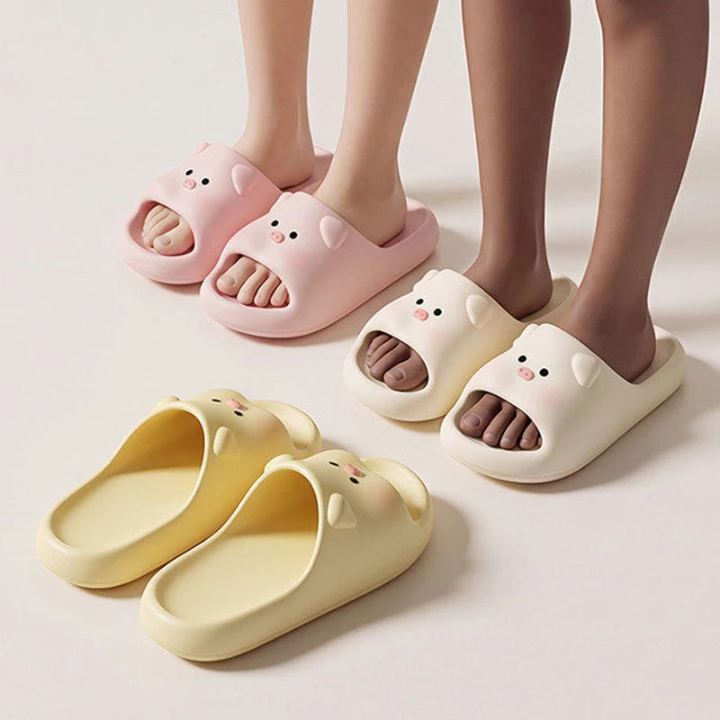 Women's Summer Cute Piglet EVA Slippers | Comfortable Cloud Flip Flops