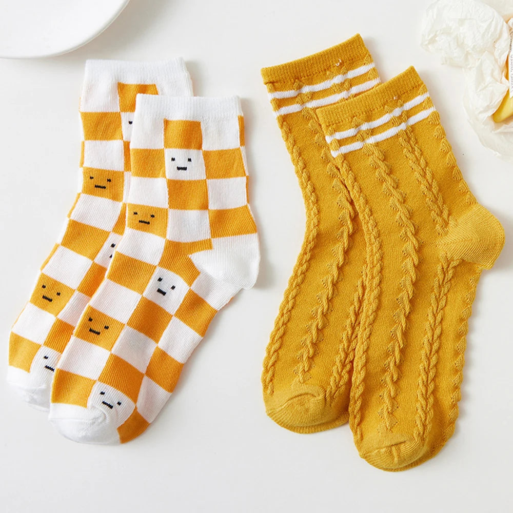 Cute Women Fruit Print Socks Set | Kawaii Casual Accessories