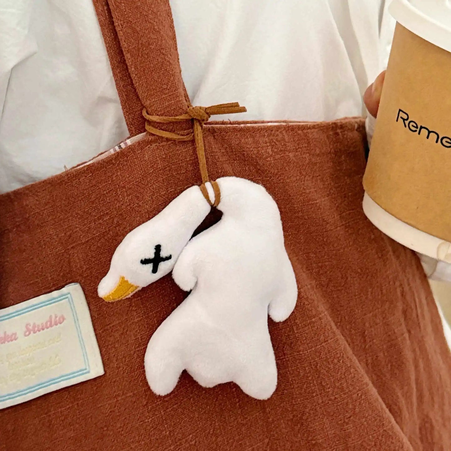 Funny Goose Keychain Squeak Pendant | Whimsical Backpack Accessory