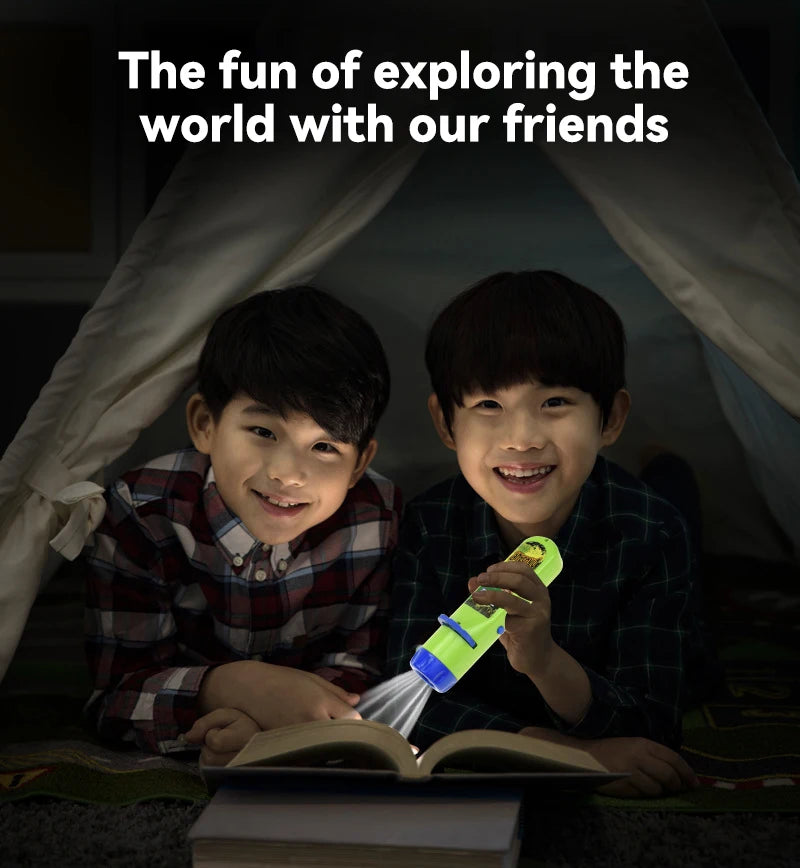 Children's Fun Projector Light Flashlight | Educational Bedtime Toy