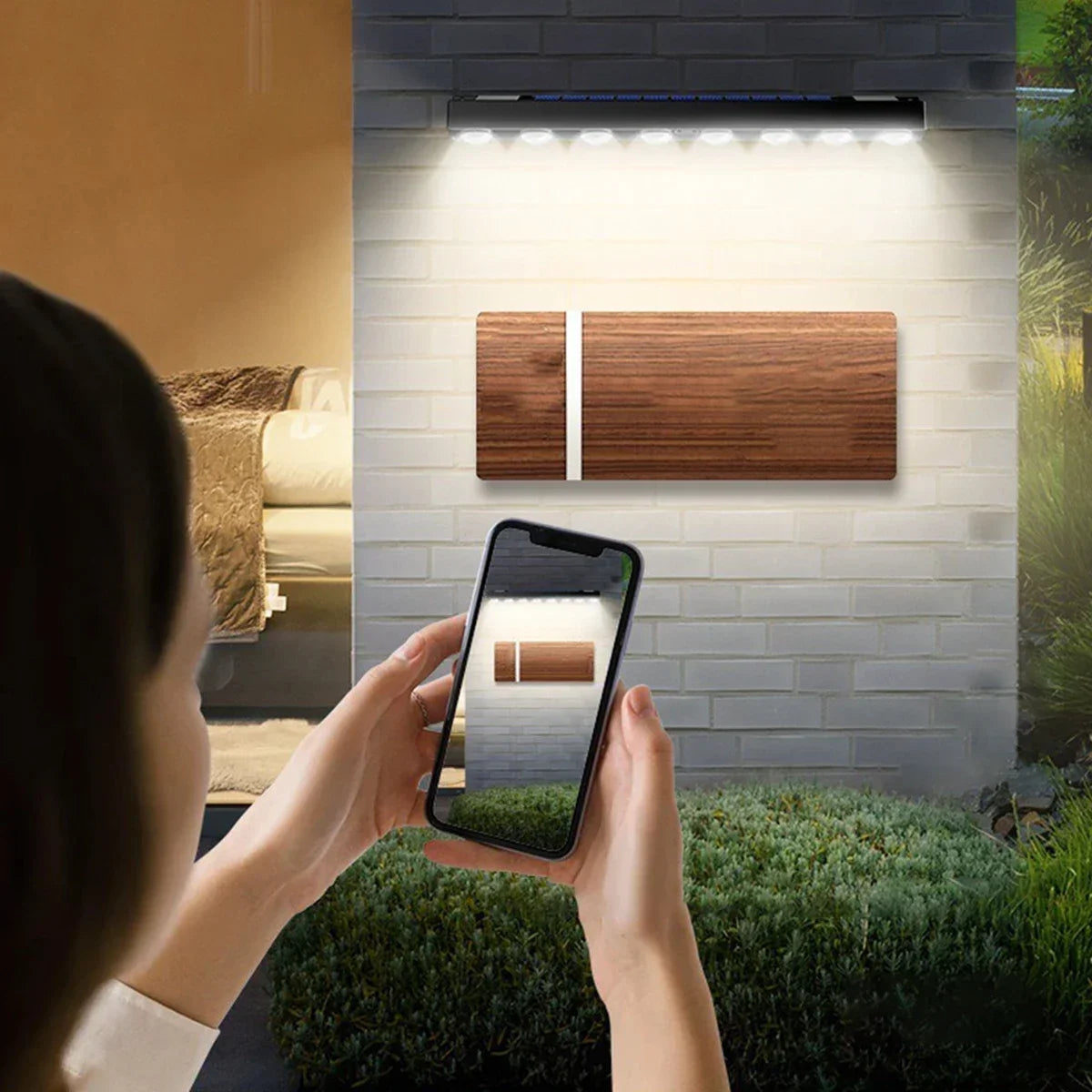 Lámpara Solar de Pared | Solución de Iluminación Exterior Impermeable para Jardín
