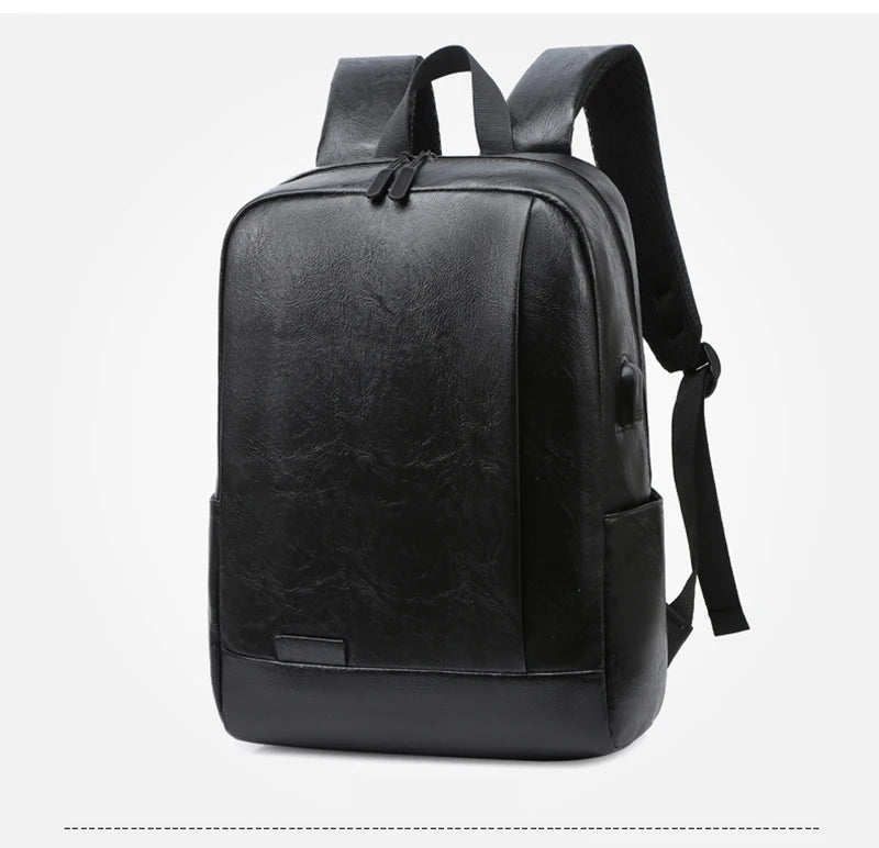 Men's Executive PU Leather Backpack | Stylish Office & Travel Bag