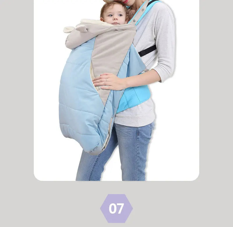 Baby Carrier Wrap Cocoon Newborn Waist Seat Warm Baby Blanket Shoulder Shawl Outdoor Spring Autumn Winter Windproof Coat Blanket