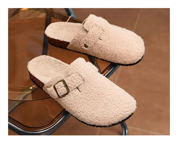 Cozy Unisex Plush Cotton Slippers | Non-Slip Winter House Shoes