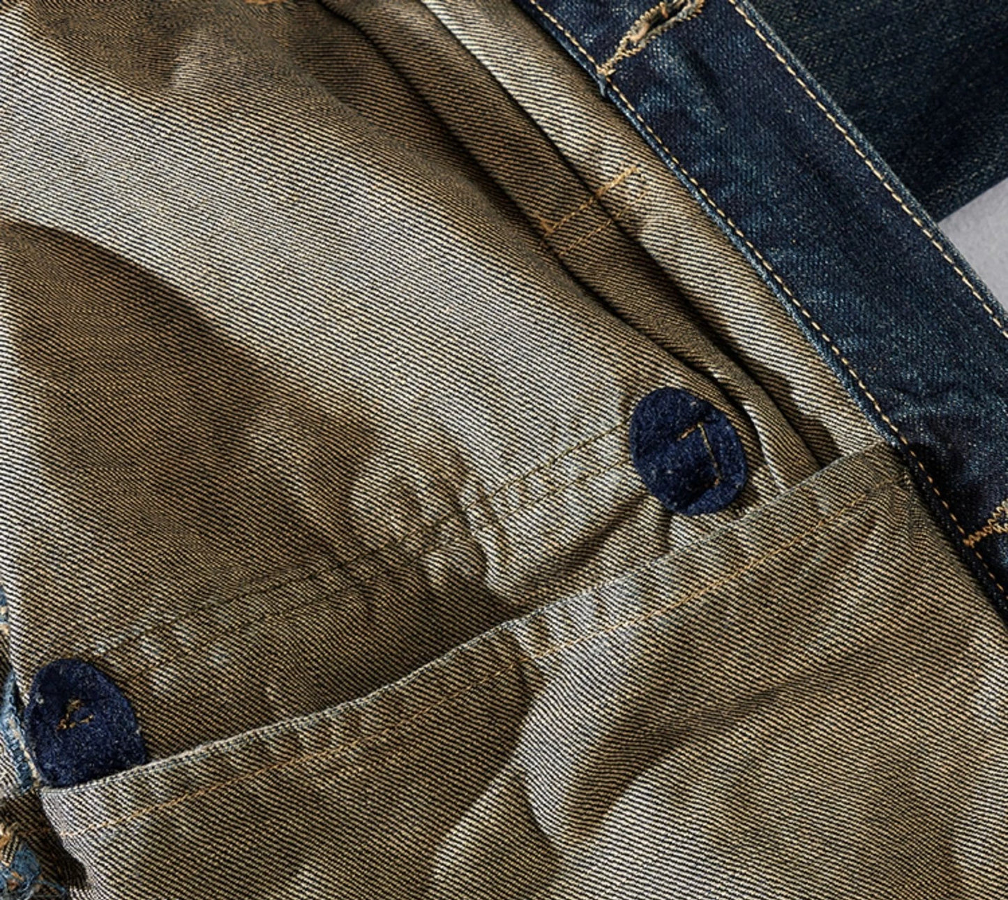 Men's Retro Patchwork Denim Jacket | Casual Heavyweight Outerwear