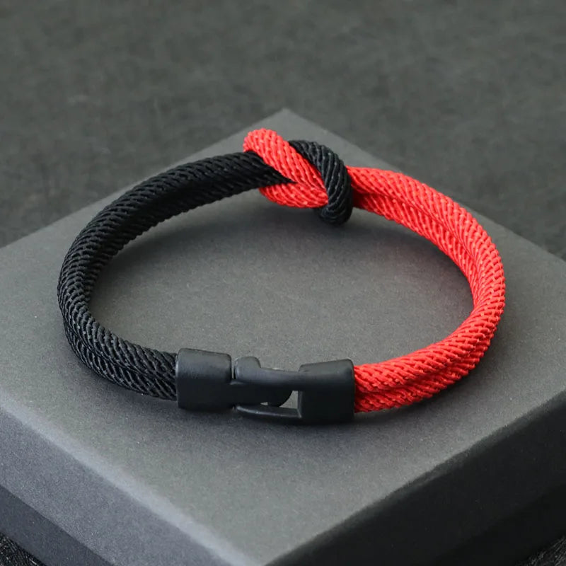 Double Layer Colorblock Rope Bracelet for Men | Trendy Accessory