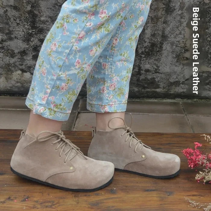 Handmade Genuine Leather High Top Women's Shoes | Stylish Casual Footwear