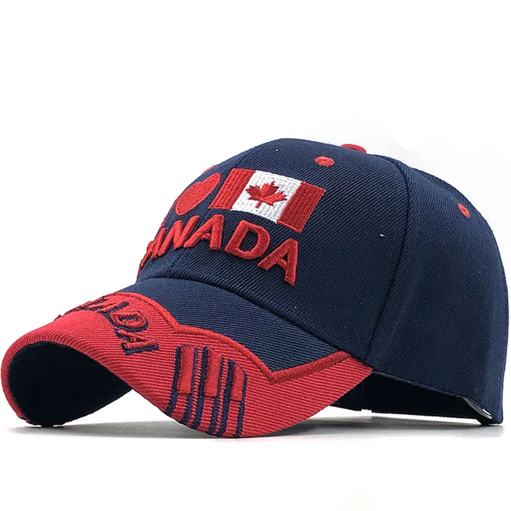 Embroidered Canada Flag Baseball Cap | Stylish Snapback Hat for All