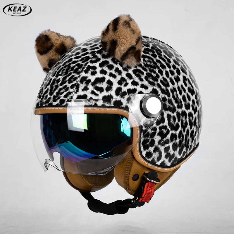 3/4 Open Face Motorcycle Helmet with Dual Sun Visor for All Riders